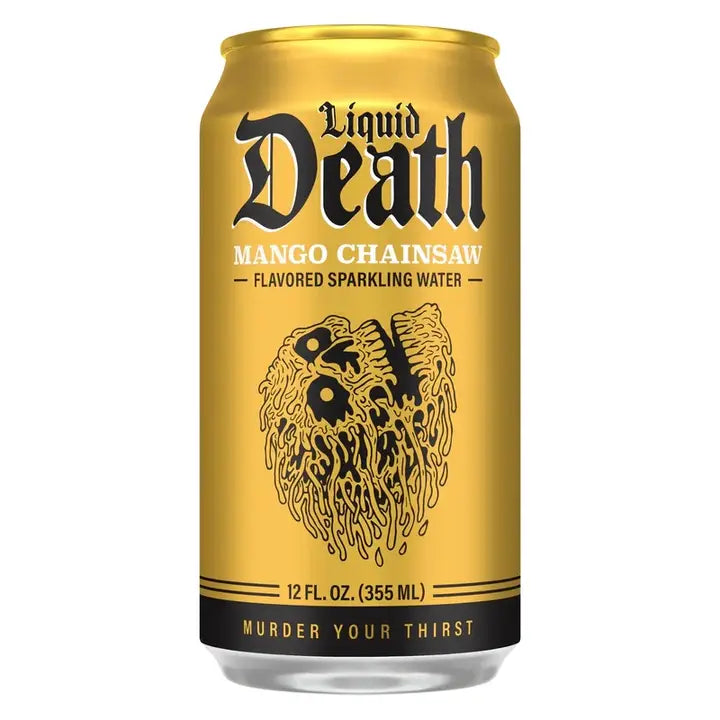 Liquid Death Mango Chainsaw Sparkling Water 12oz, 6ct
