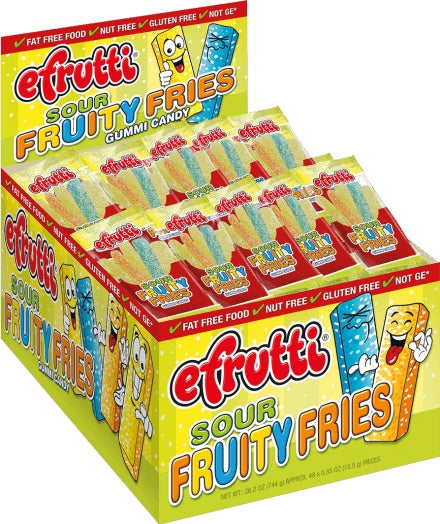 efrutti Sour Fruity Fries Gummi Candy 48ct Box