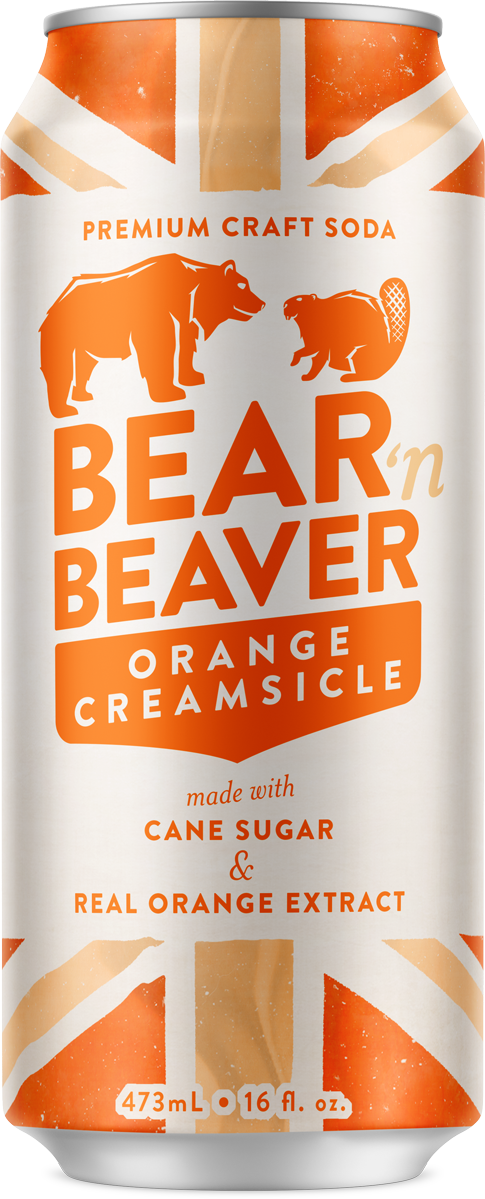 Bear 'N Beaver Orange Creamsicle, 16 fl oz Can, 12ct