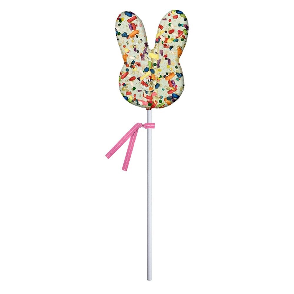 Funfetti Bunny Face Hard Candy Lollipop 1oz, 24ct