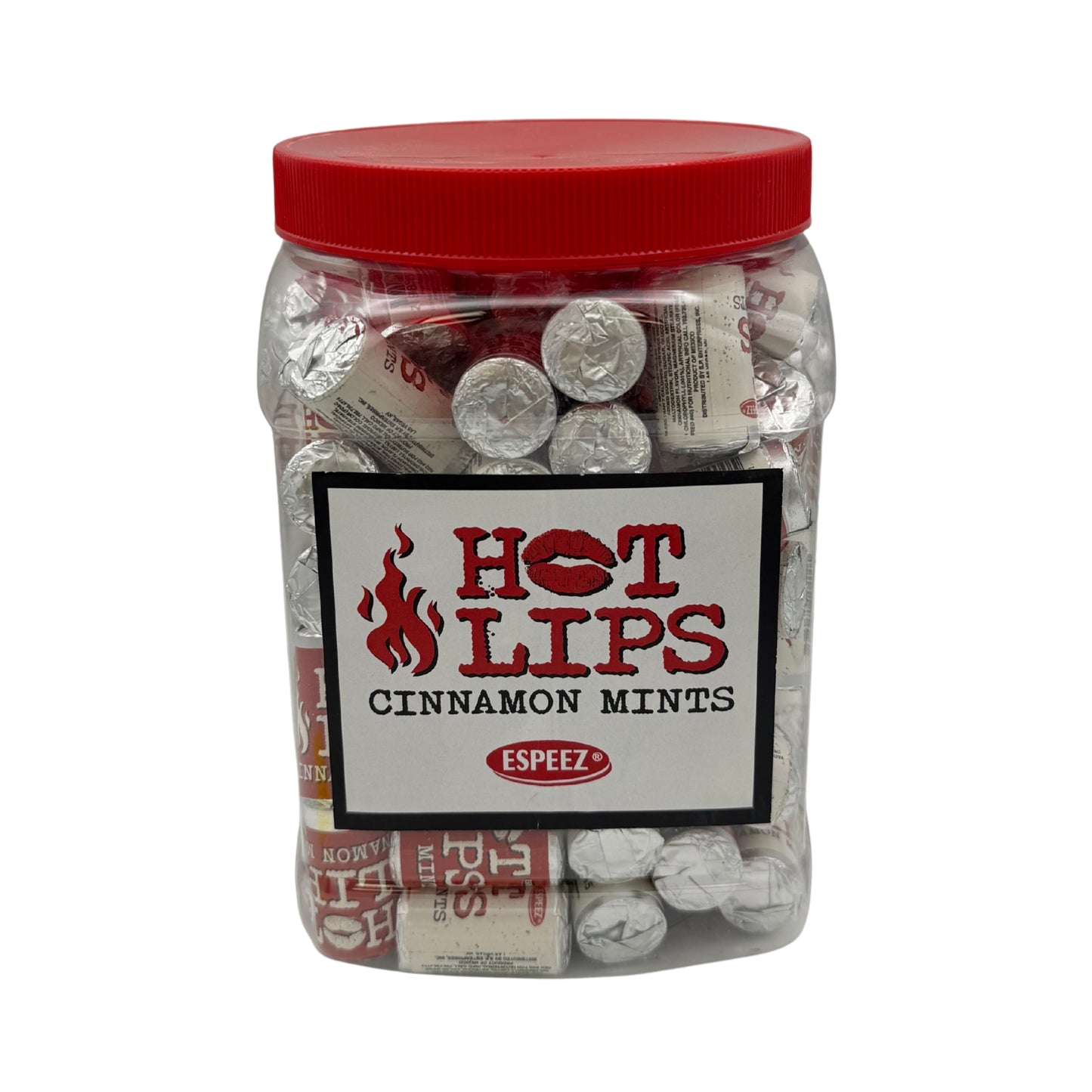 Hot Lips Cinnamon Mints 100pc Jar