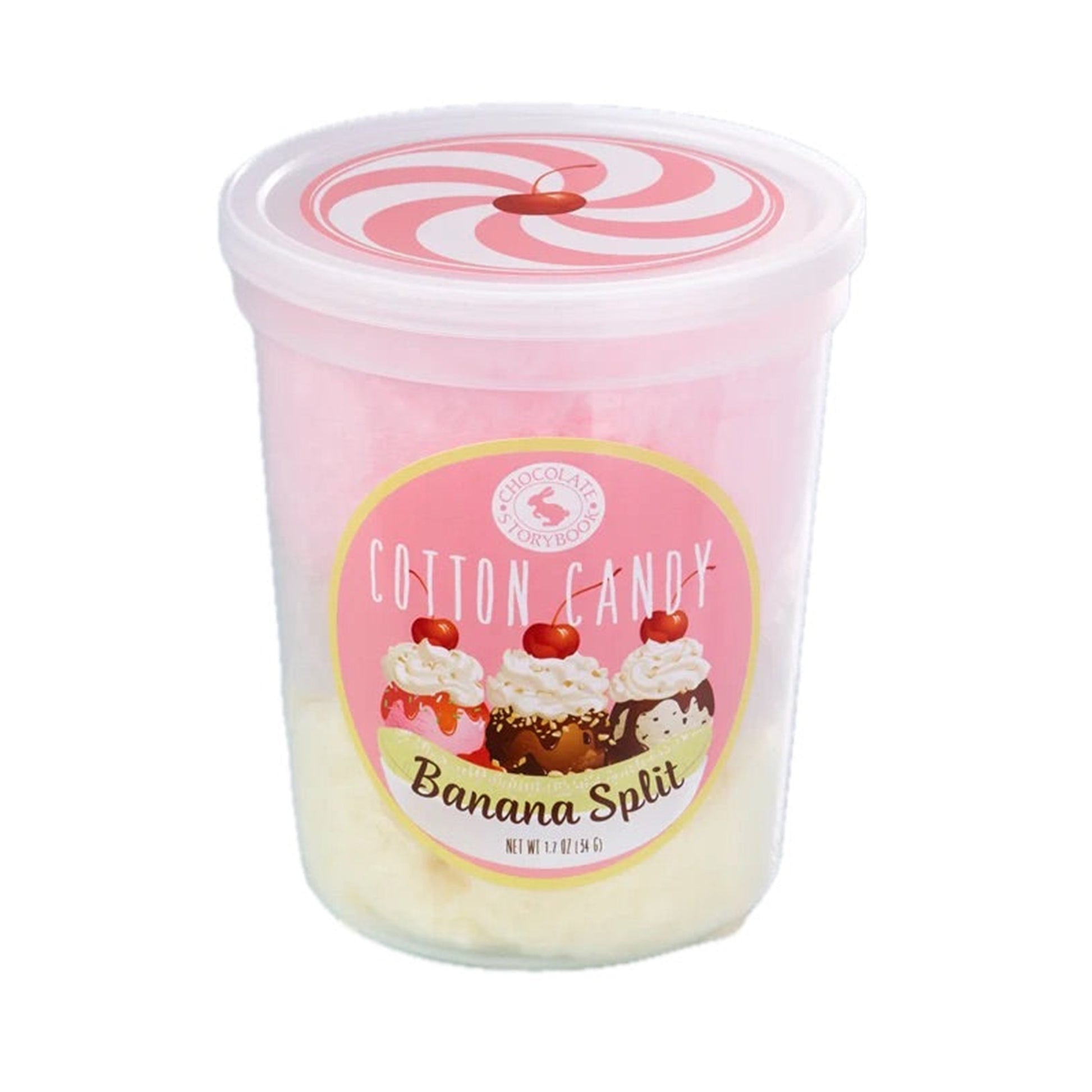 Banana Split Cotton Candy 1.75oz Tub, 12ct