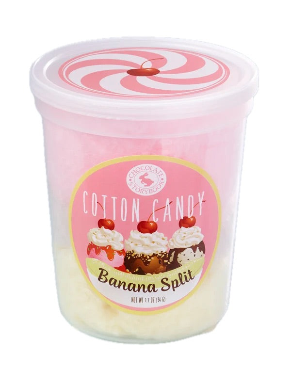 Banana Split Cotton Candy 1.75oz Tub, 12ct