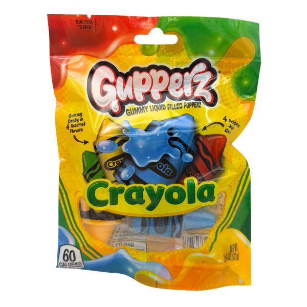 Gupperz Crayola Liquid Filled Gummy 2.54oz Bag, 12ct