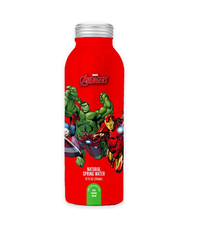 Marvel Avengers Natural Spring Water Aluminum 12ct