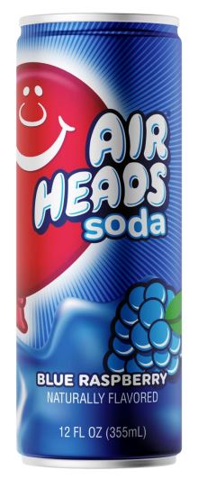 Airheads Soda Blue Raspberry 12oz Can 12ct