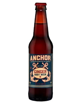 Anchor Ginger Root Beer 12oz, 24ct Glass Bottle