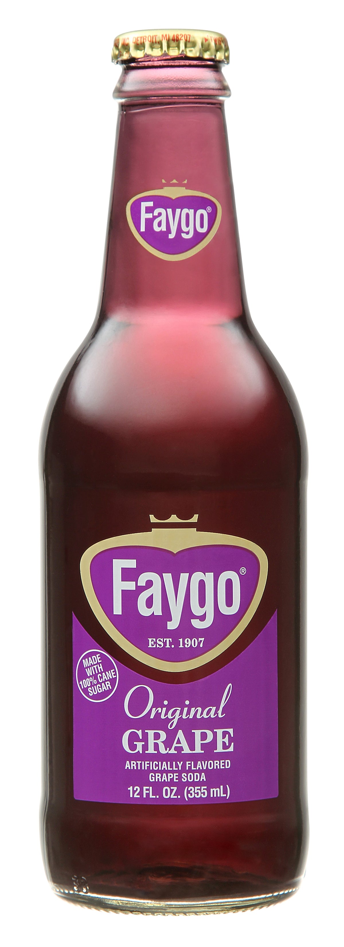 Faygo Original Grape 12fl oz Glass Bottle, 24ct