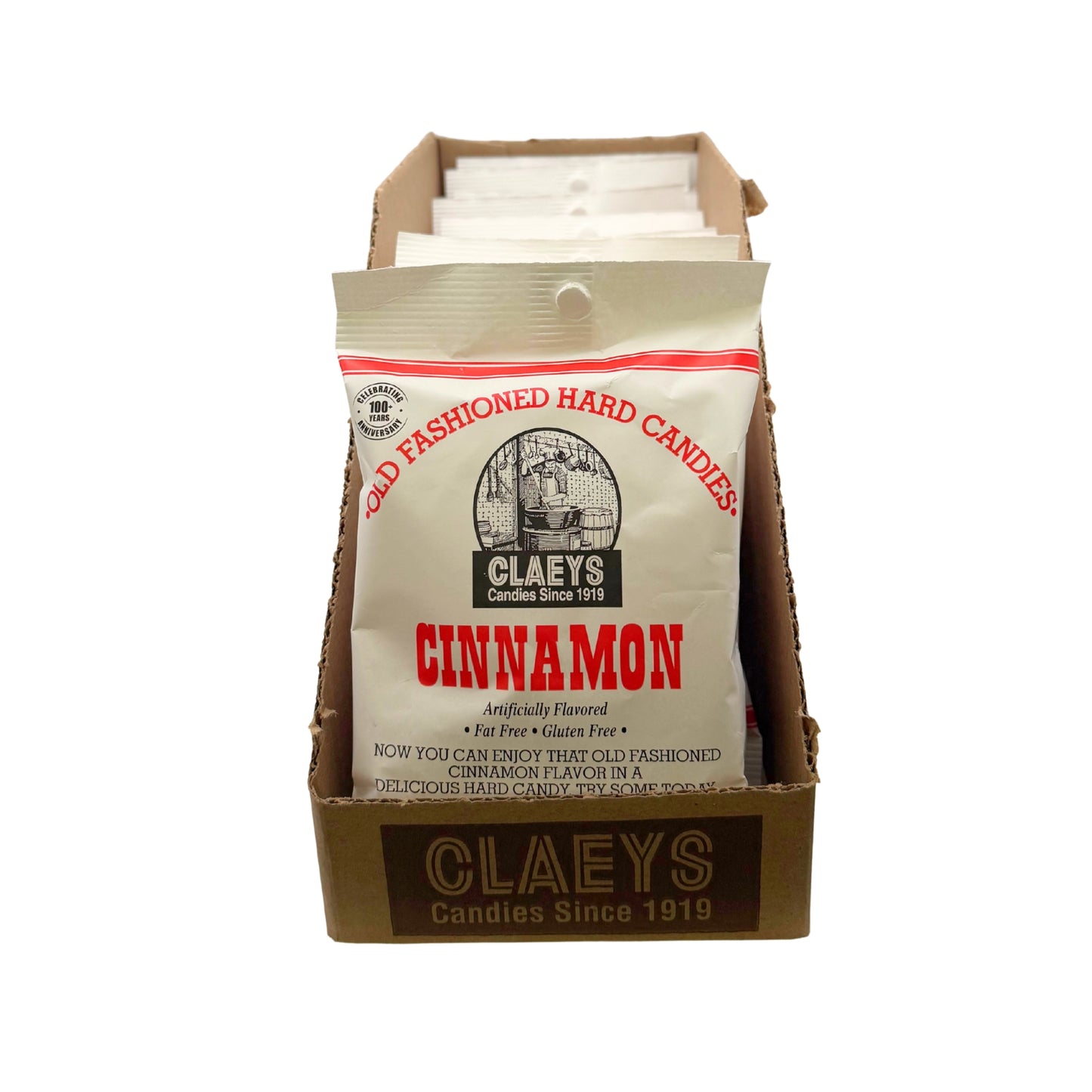 Claeys Old Fashioned Hard Candy Cinnamon Drops 6oz Bag, 12ct Display