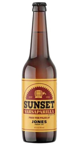 Jones Fallout Sunset Sarsaparilla, 12ct Glass Bottle Soda