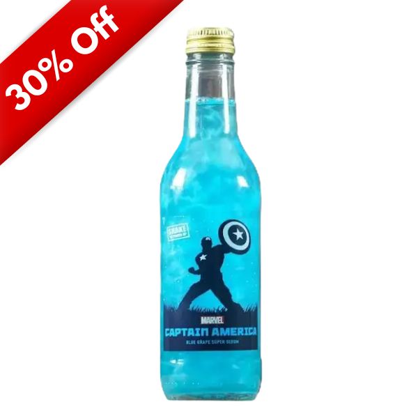 Marvel Captain America Potion Soda 12oz Glass BBD 5/30/27