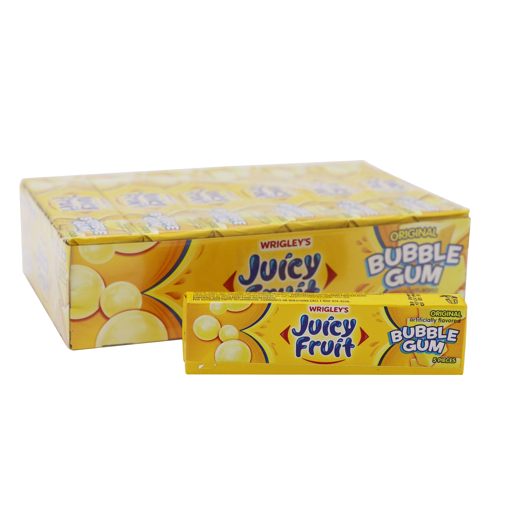Juicy Fruit Bubble Gum 5pc pack, 18ct