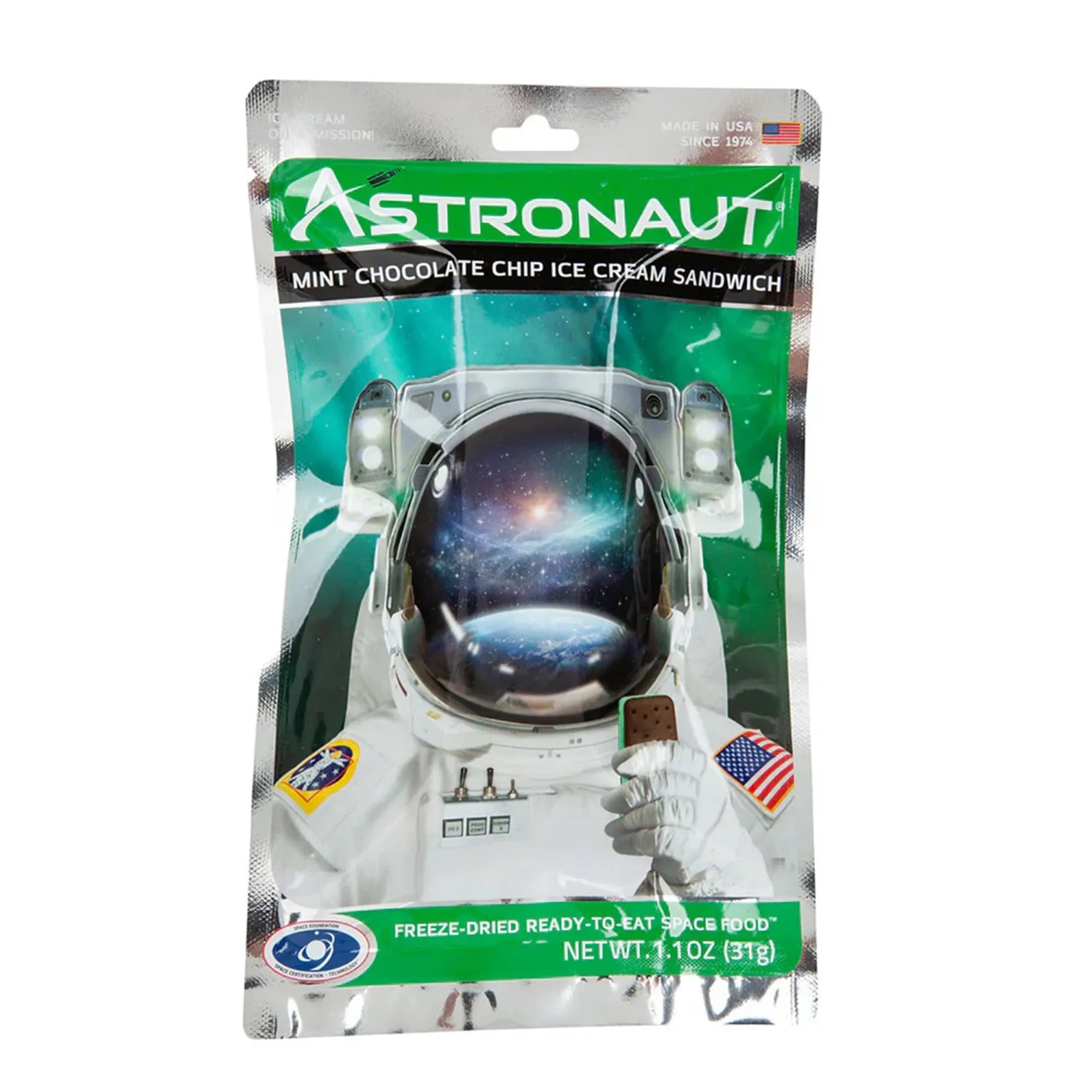 Astronaut Mint Choc Chip Ice Cream, Freeze Dried