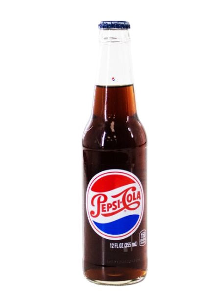 Pepsi Pure Cane Sugar Soda 12oz Glass Bottle 24ct
