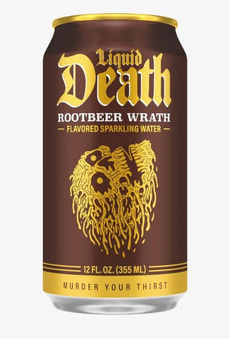 Liquid Death Sparkling Water, RootBeer Wrath, 12oz Can, 6ct