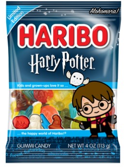Haribo Harry Potter Limited Edition Gummies 4oz Peg Bag, 12ct