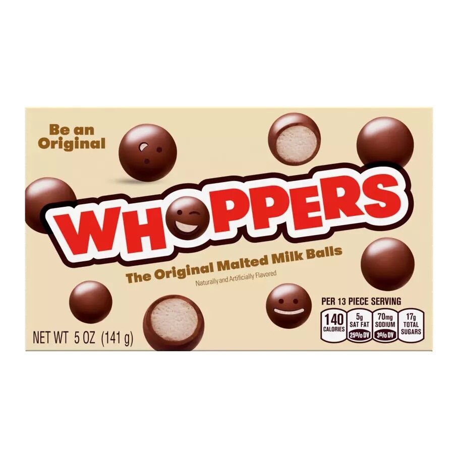 Whoppers Malted Milk Balls 5oz Theater Box 12ct