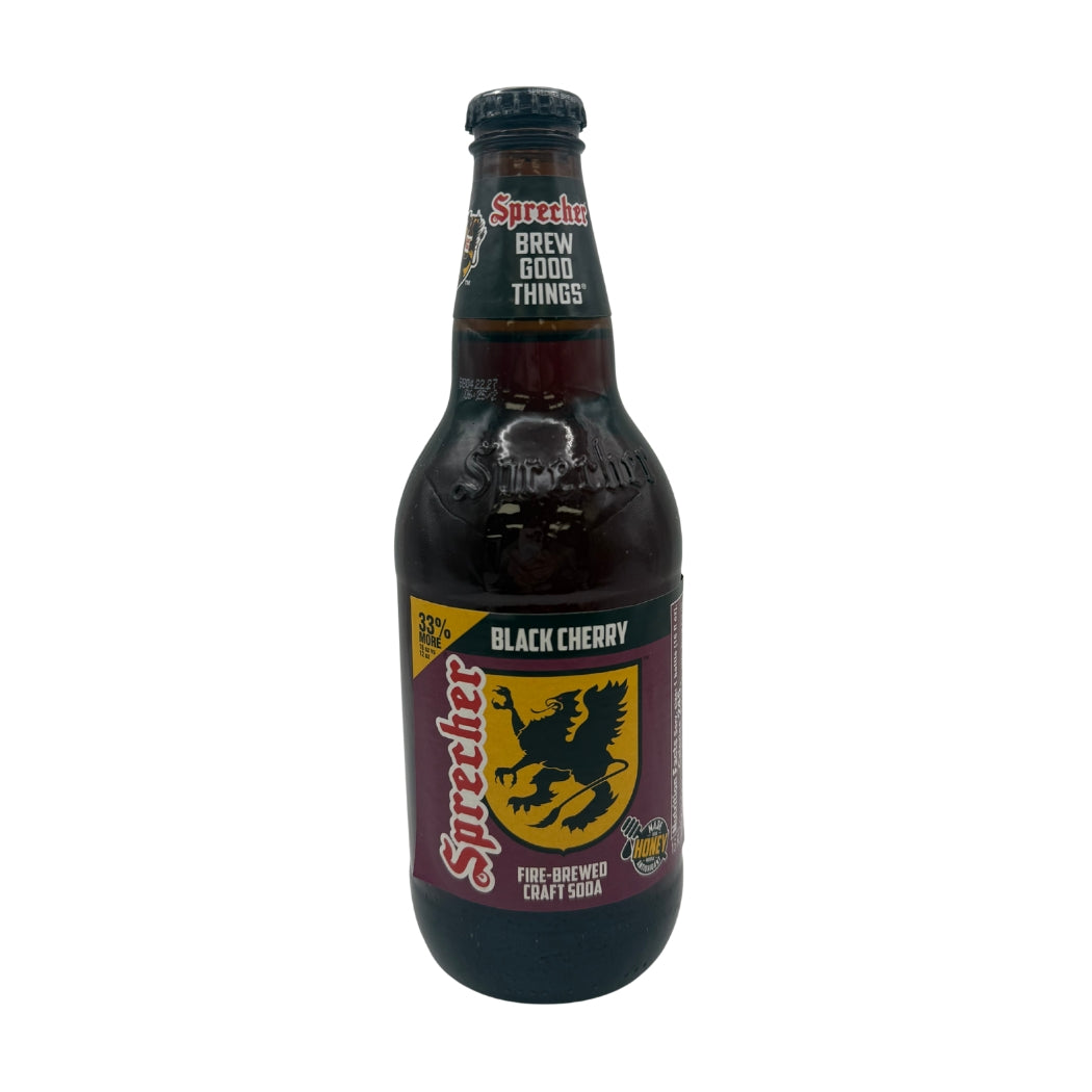Sprecher Fire-Brewed Soda Black Cherry 16oz 24ct