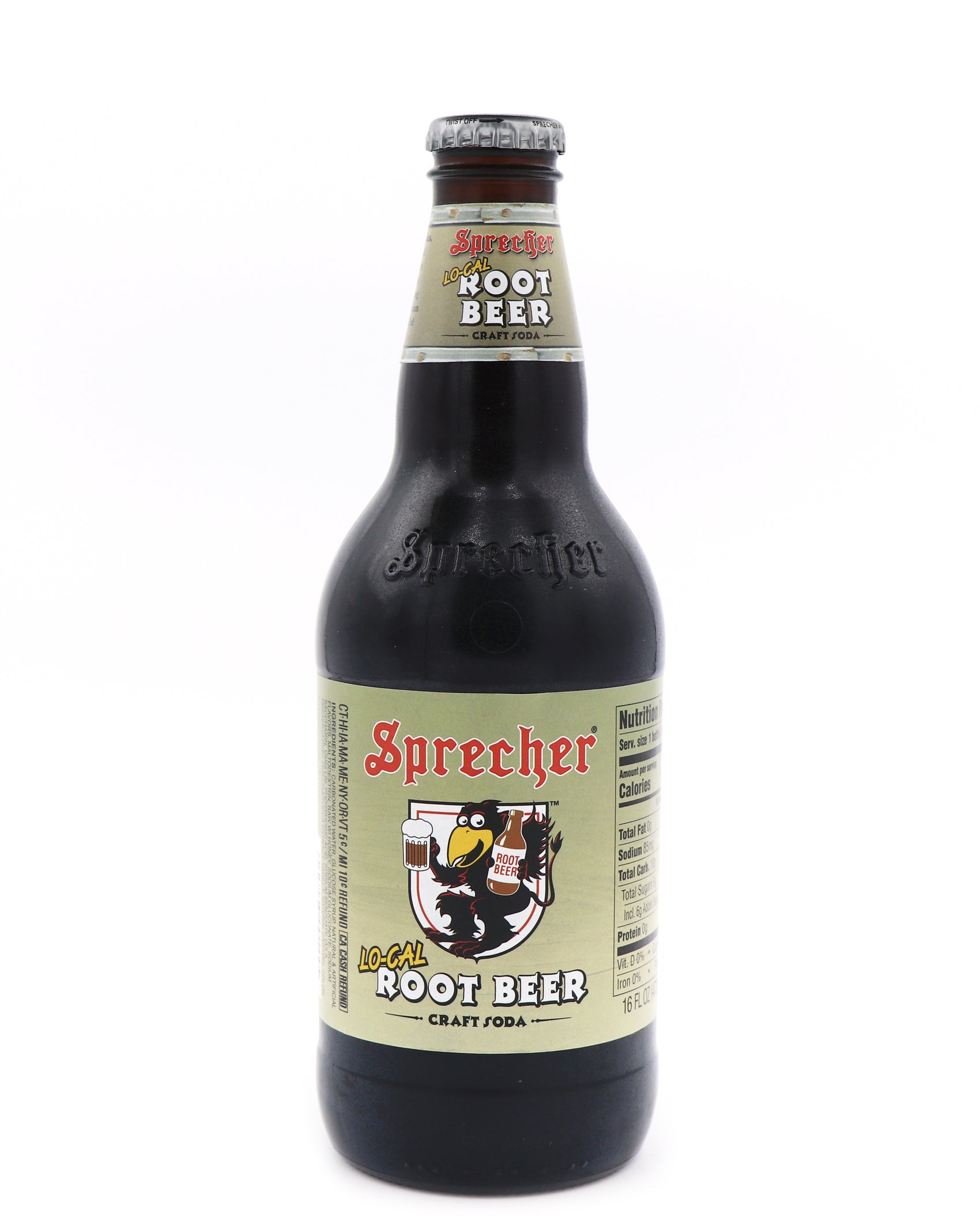Sprecher Lo Cal Root Beer, 24ct Glass Bottles