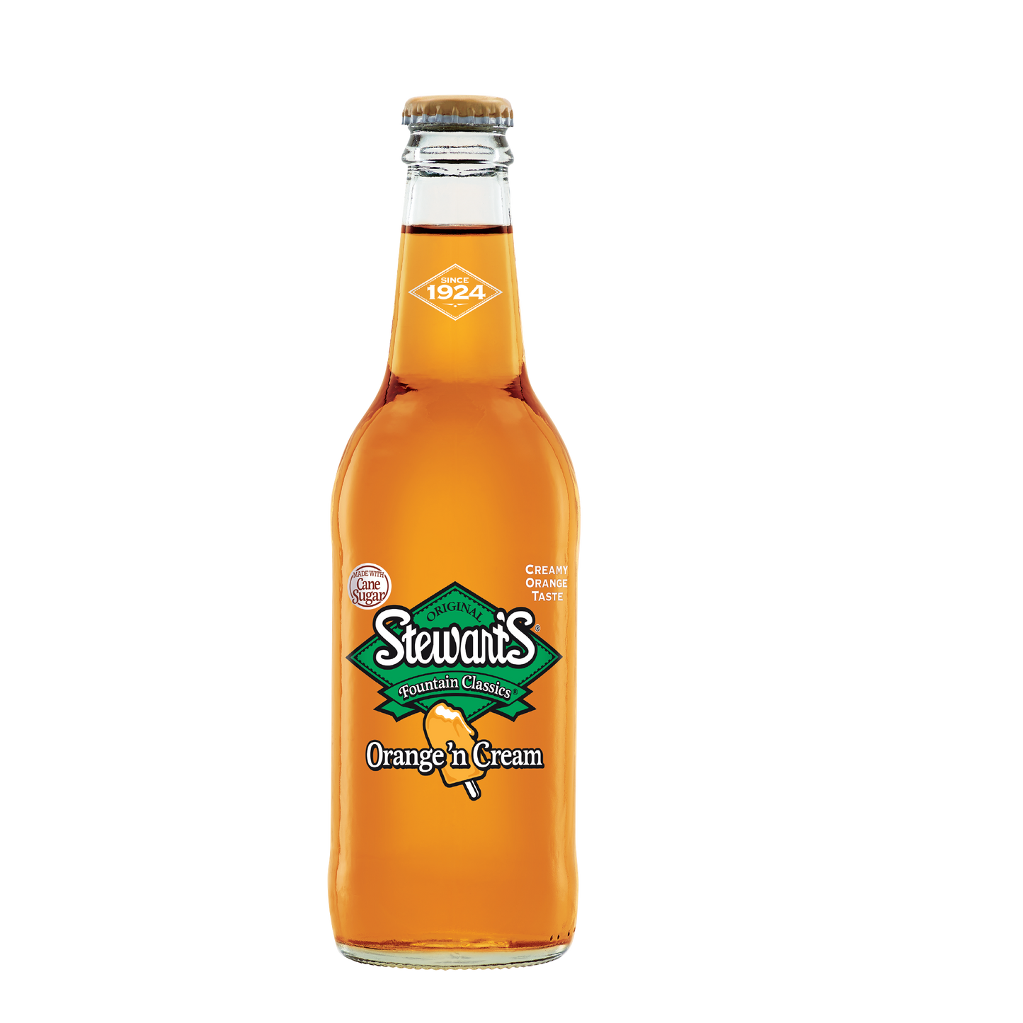 Stewarts Orange Cream, 24ct Glass Bottles