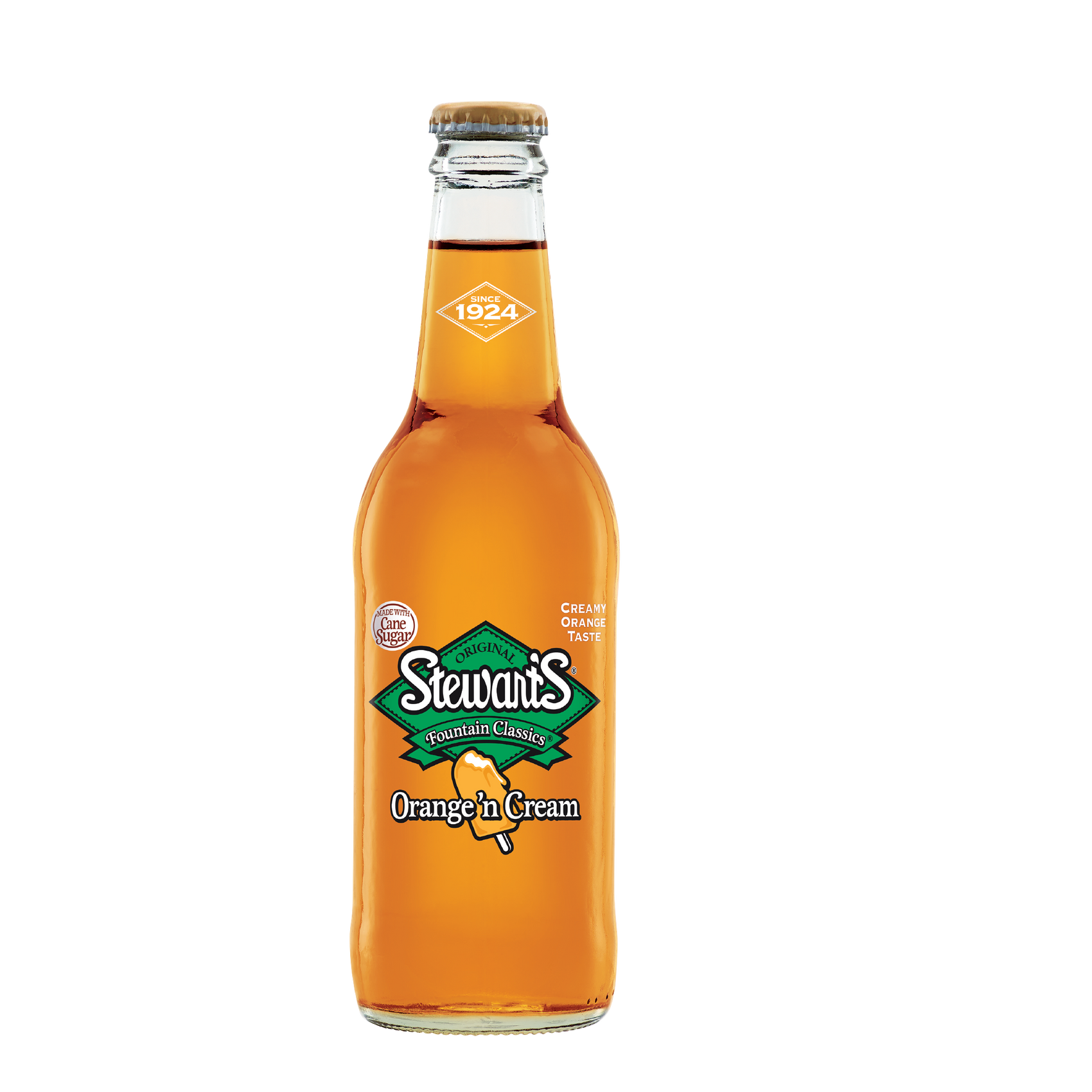 Stewarts Orange Cream, 24ct Glass Bottles