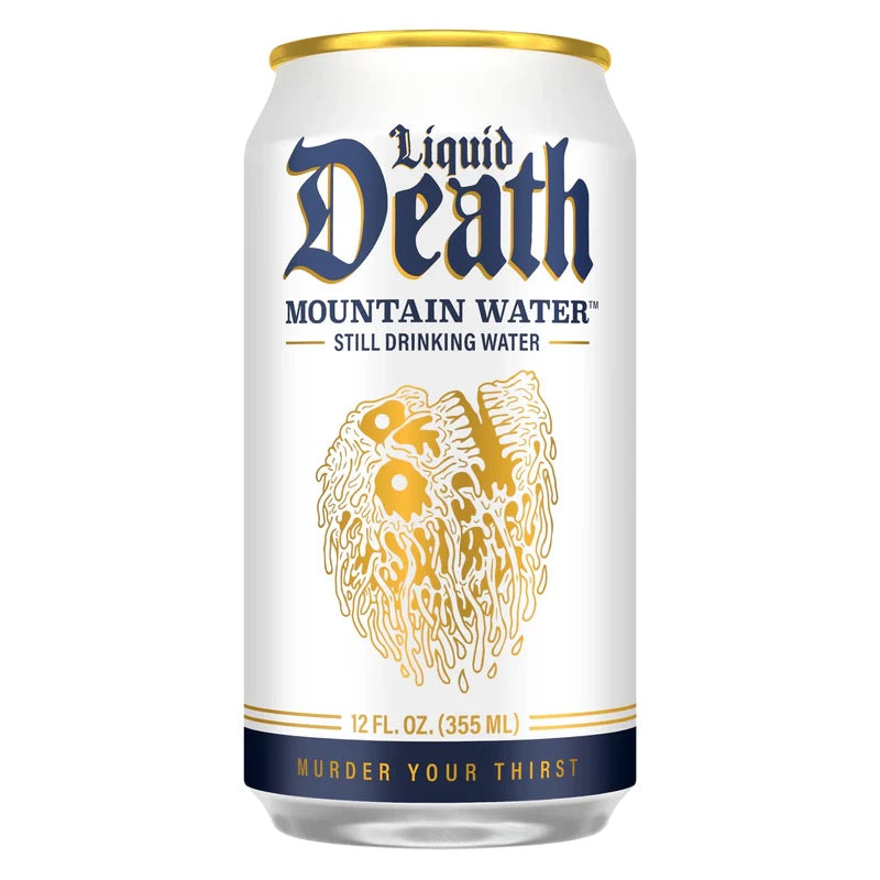Liquid Death Mountain Still Water, 12oz Cans, 12ct