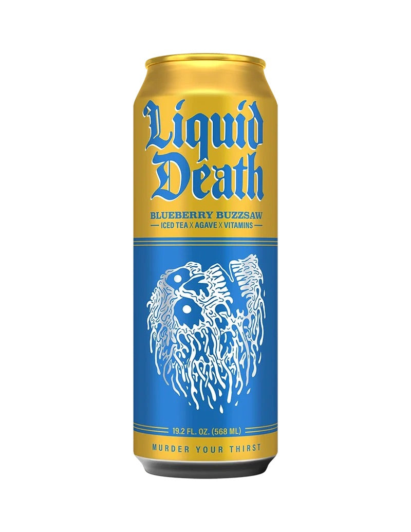 Liquid Death Blueberry Buzzsaw Tea 19.2oz, 12ct