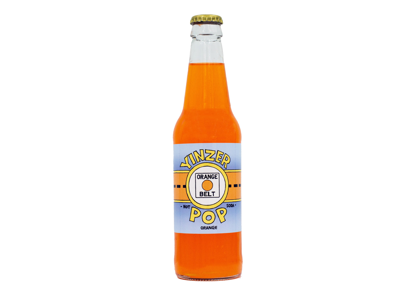Yinzer Pop Orange Belt, Orange, 24ct Glass Bottles