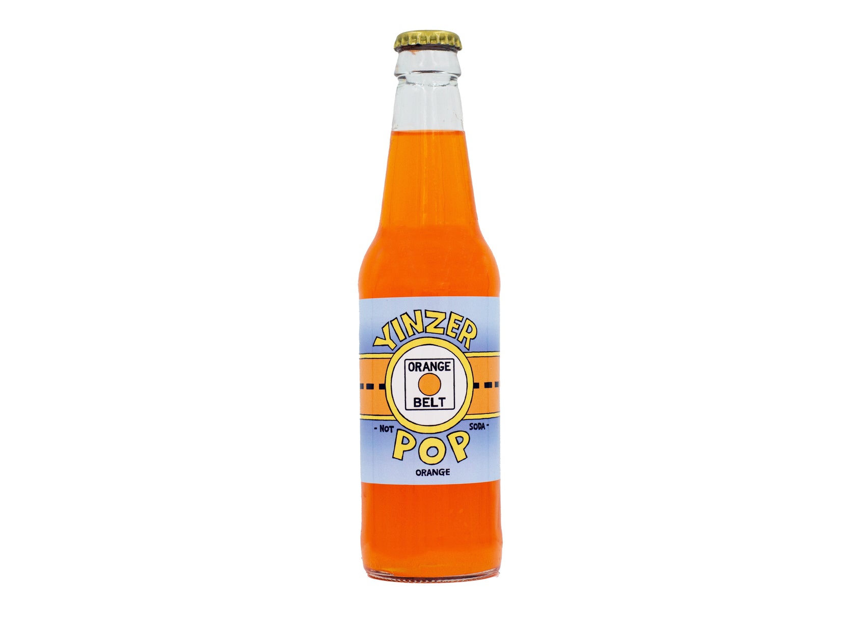Yinzer Pop Orange Belt, Orange, 24ct Glass Bottles