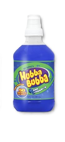 Hubba Bubba Blue Raspberry Drink, 10oz plastic bottle, 12ct
