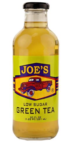 Joe Tea- Green Low Sugar, 20oz, 12ct Glass Bottle