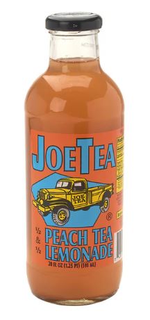 Joe Tea- Peach Tea/Lmnde, 20oz, 12ct, Glass Bottle