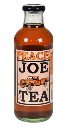 Joe Tea- Peach Tea, 20oz, 12ct, Glass Bottle