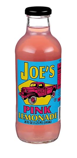 Joe Tea- Pink Lemonade, 20oz, 12ct, Glass Bottle