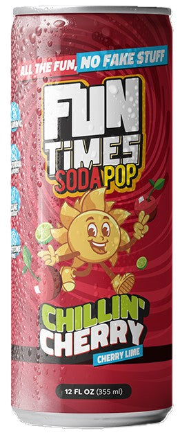 Fun Times Soda Pop Cherry Lime 12fl oz Can 12ct