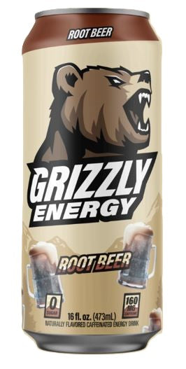 Grizzly Energy - Root Beer 16fl oz, 12ct Can