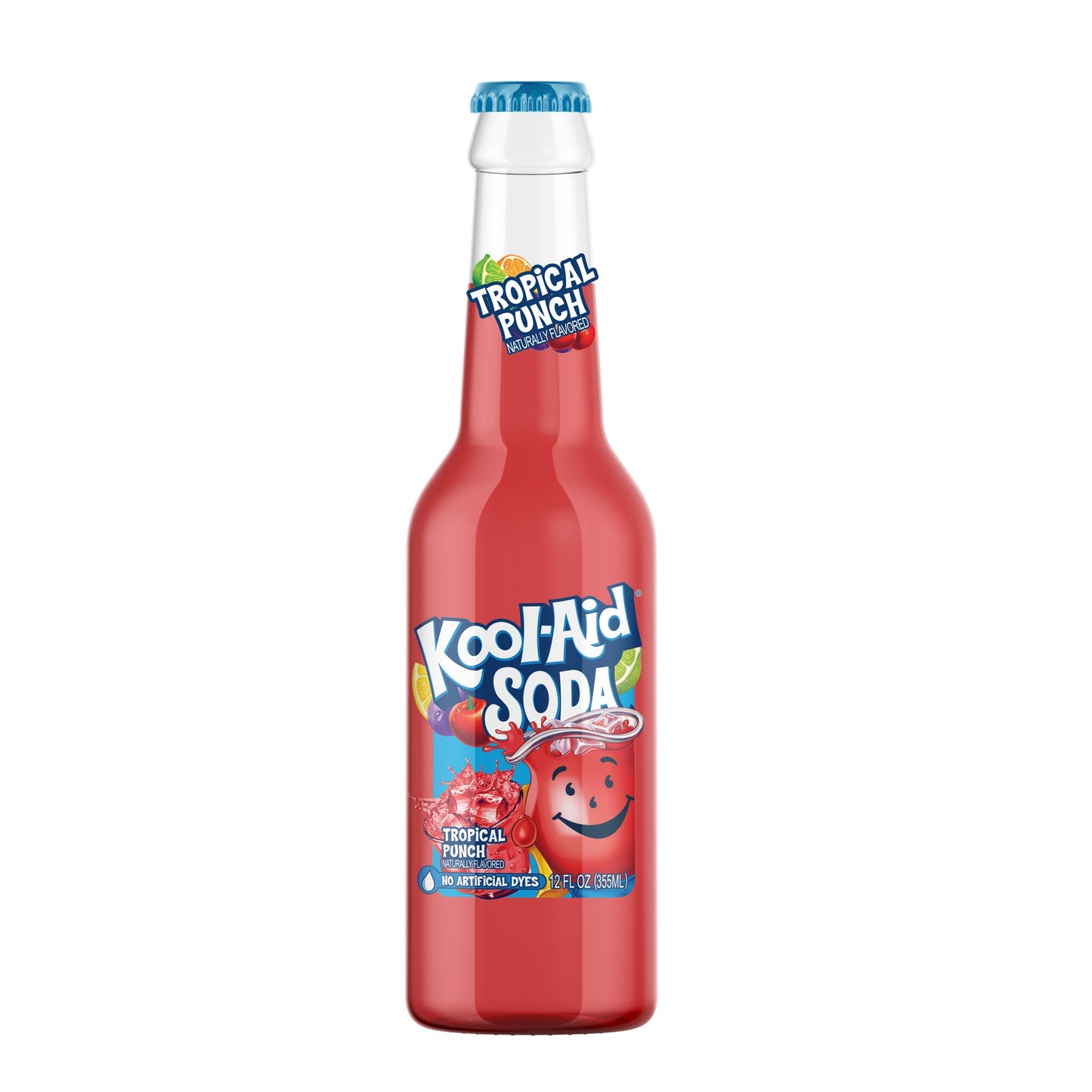 Kool-Aid Soda, Tropical Punch, 12ct Glass Bottle