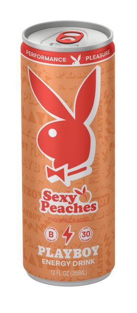 Playboy Energy Drink - Sexy Peaches, 12oz can 12ct