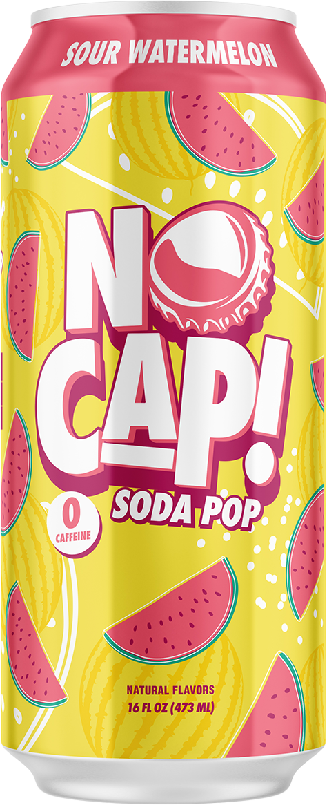 NO CAP! Soda Pop Sour Watermelon, 16oz can, 12ct