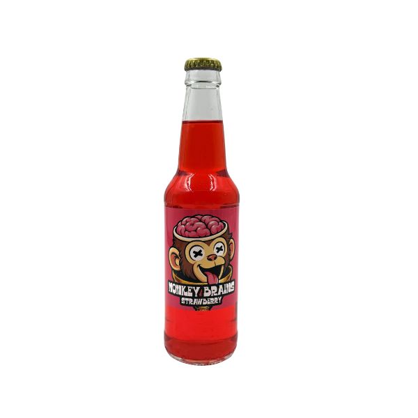 Jungle Junk Fizz Co, Monkey Brains (Strawberry) 24ct Glass Bottle