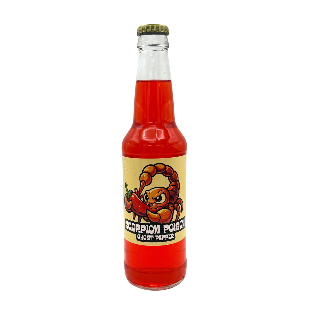 Jungle Junk Fizz Co, Scorpion Poison (Ghost Pepper) Soda 24ct Glass Bottle