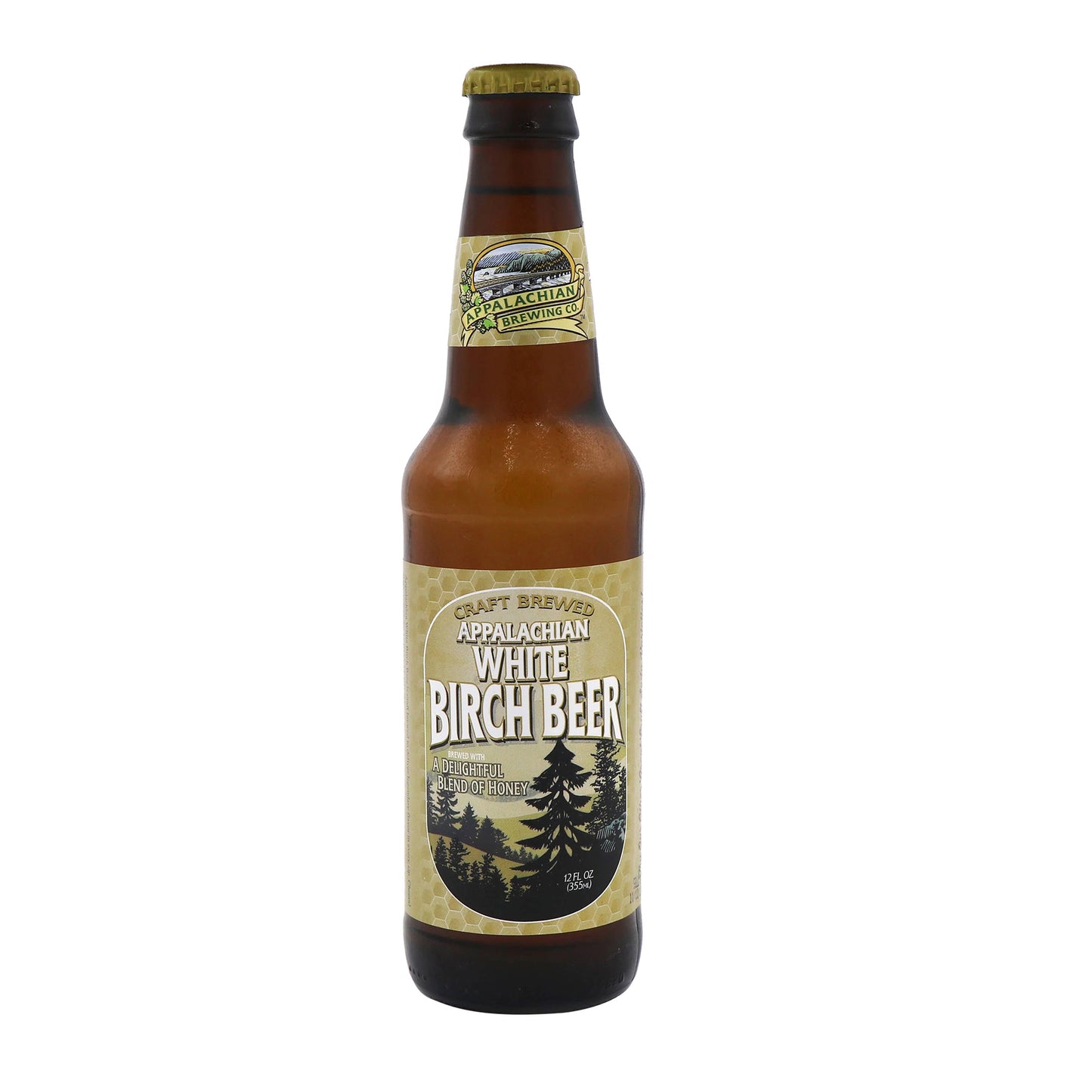 Appalachian White Birch Beer Soda, 12oz Glass Bottle 12ct