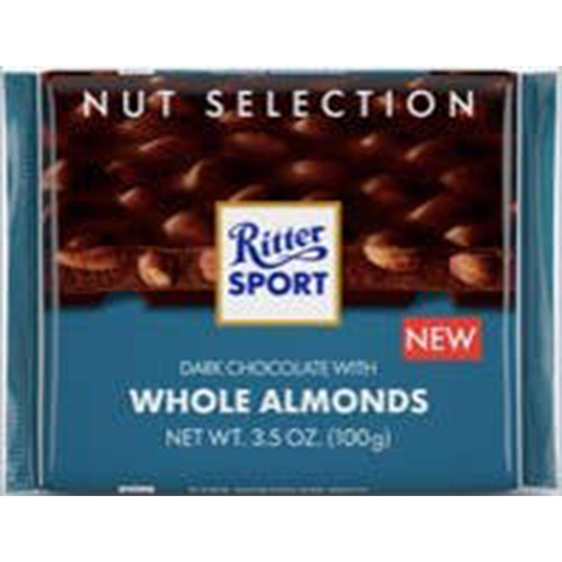 Ritter Sport, Dark Choc w/Almonds, 3.5oz, 11ct