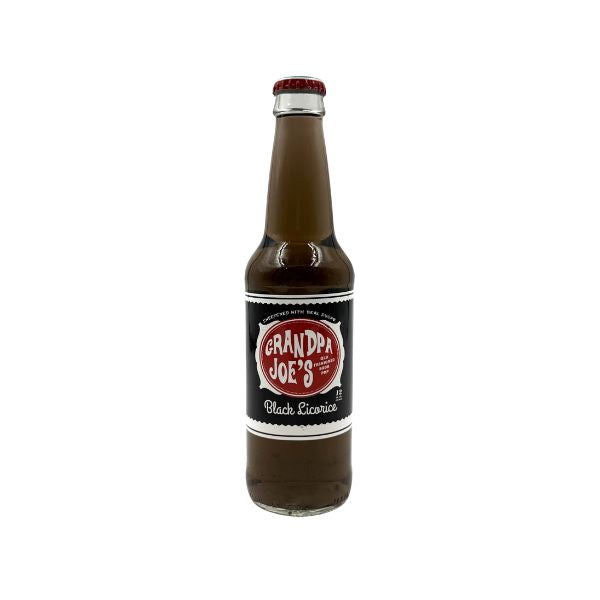 Grandpa Joe's Black Licorice Soda, 24ct Glass Bottle