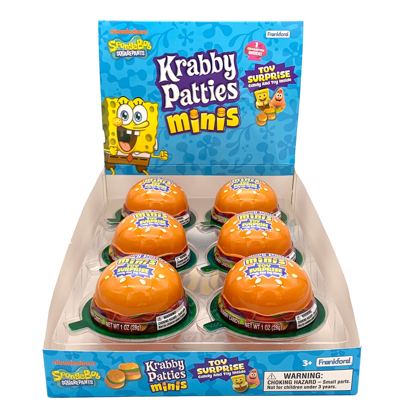 Krabby Patties Minis Candy & Toy Surprise 6ct
