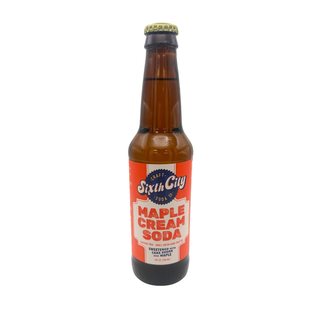 Sixth City Craft Soda Co - Maple Cream Soda, 12oz glass, 24ct