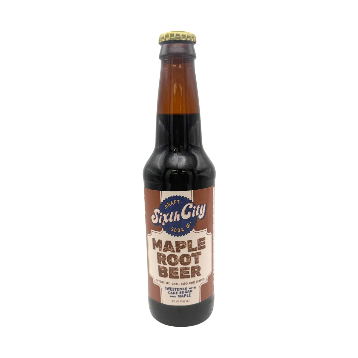 Sixth City Craft Soda Co - Maple Root Beer, 12oz glass, 24ct