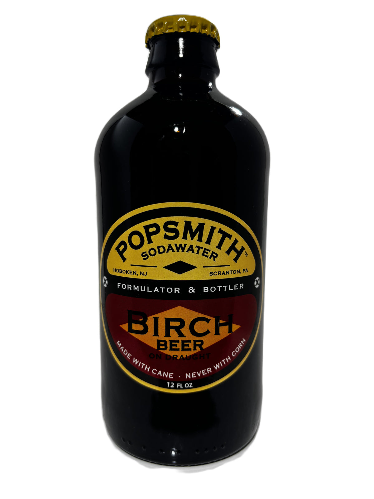 Popsmith Sodawater Birch Beer, 12oz stubby glass, 12ct