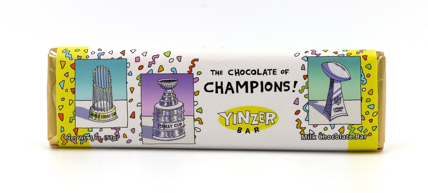 Pittsburgh Yinzer Bar, Chocolate of Champions, Milk Choc, 2oz,  36ct