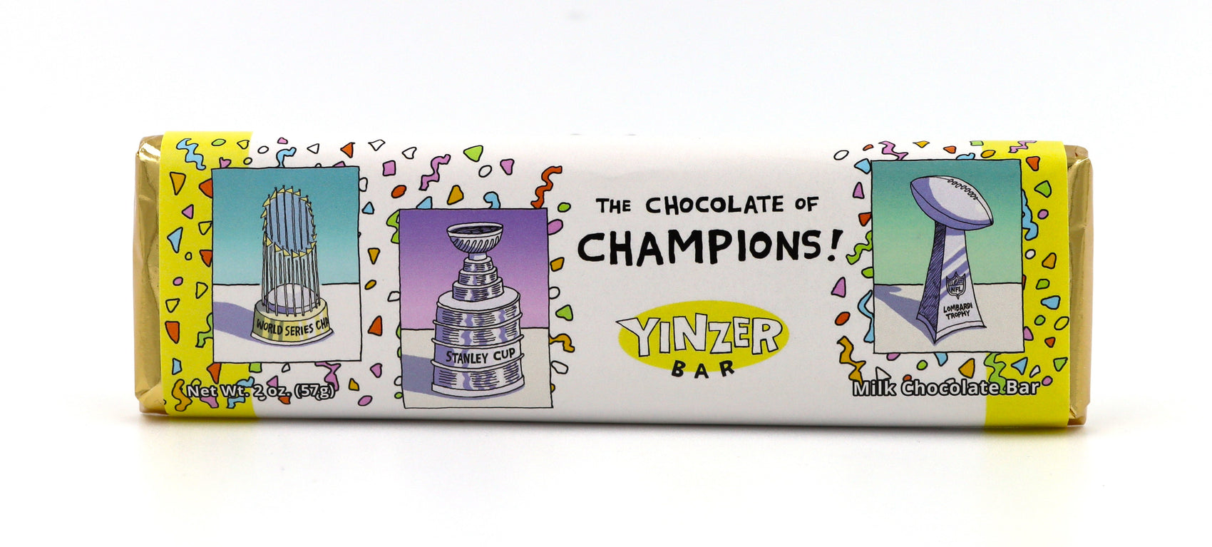 Pittsburgh Yinzer Bar, Chocolate of Champions, Milk Choc, 2oz,  36ct
